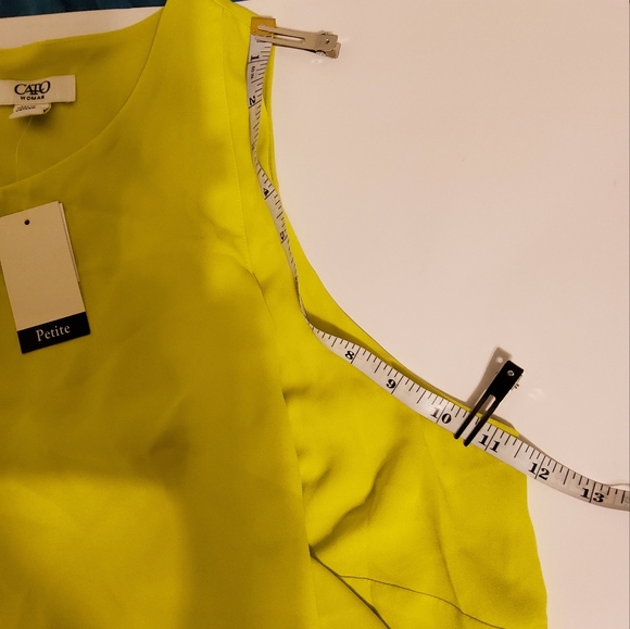 NWT!  Cato Woman Lime Twist Sleeveless Shift Dress Round Neckline Size 20WP - Picture 5 of 8